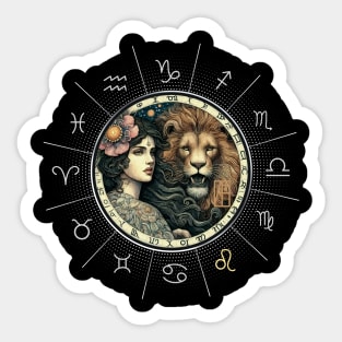 ZODIAC Leo - Astrological LEO - LEO - ZODIAC sign - Van Gogh style - 2 Sticker